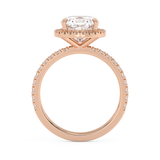 Cushion Halo & Pave Lab Grown Diamond Engagement Ring