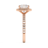 Cushion Halo & Pave Lab Grown Diamond Engagement Ring