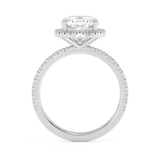 Cushion Halo & Pave Lab Grown Diamond Engagement Ring