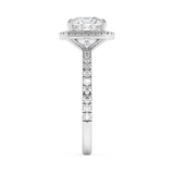 Cushion Halo & Pave Lab Grown Diamond Engagement Ring