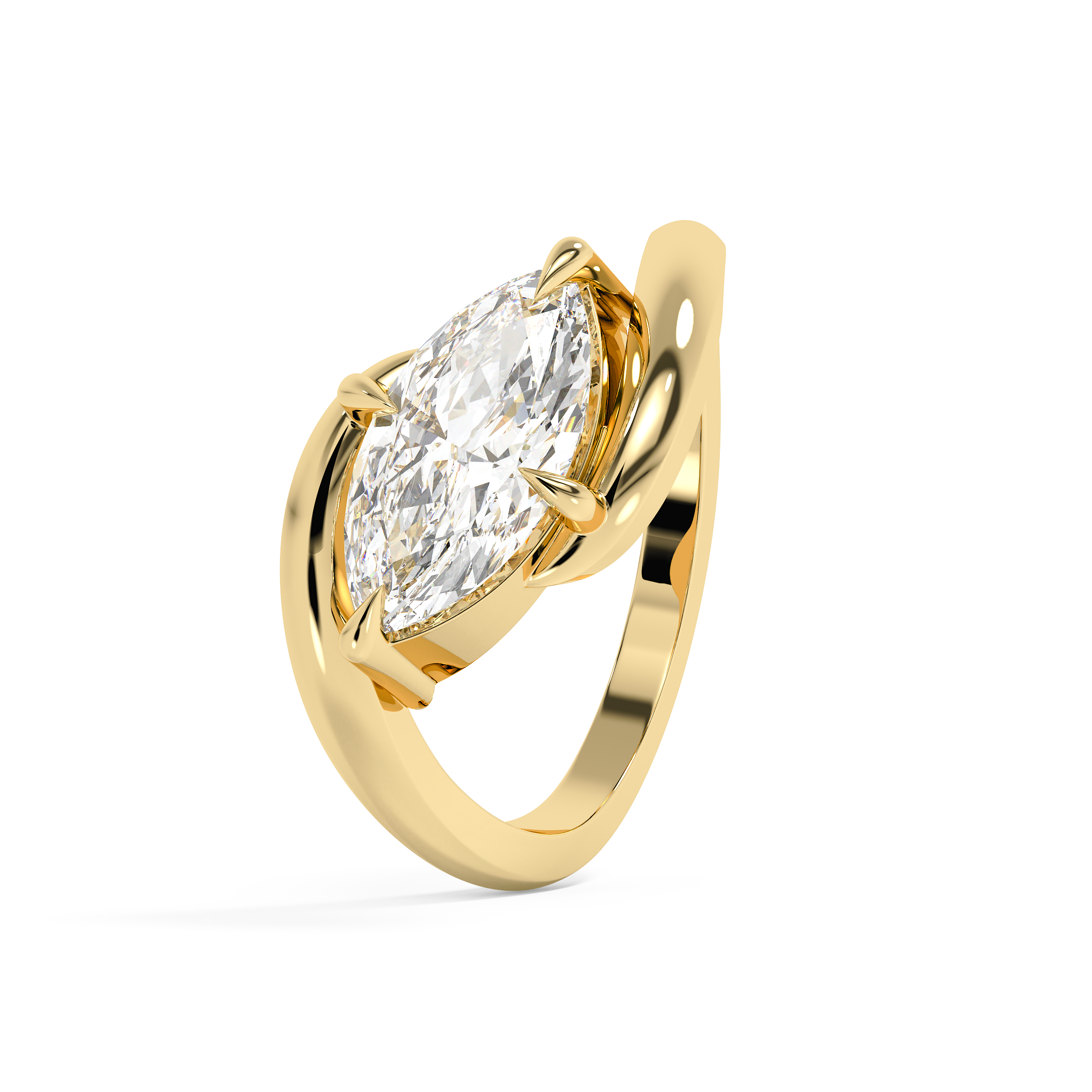 East West Marquise Solitaire Rapture Lab Grown Diamond Engagement Ring