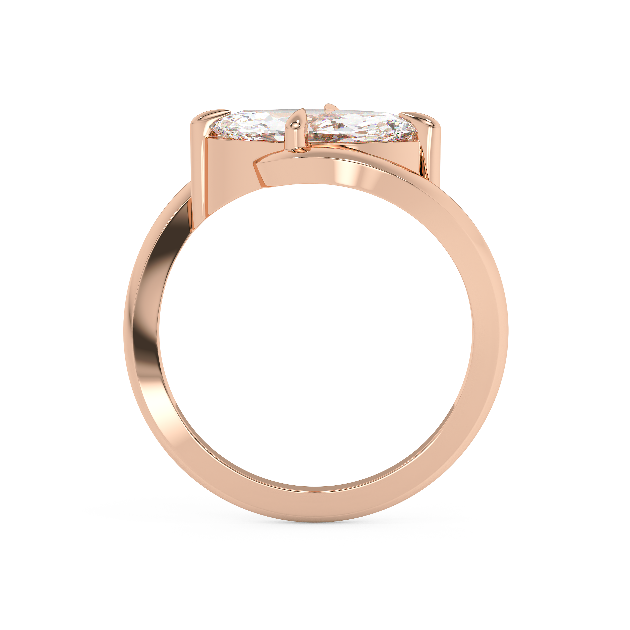 East West Marquise Solitaire Rapture Lab Grown Diamond Engagement Ring