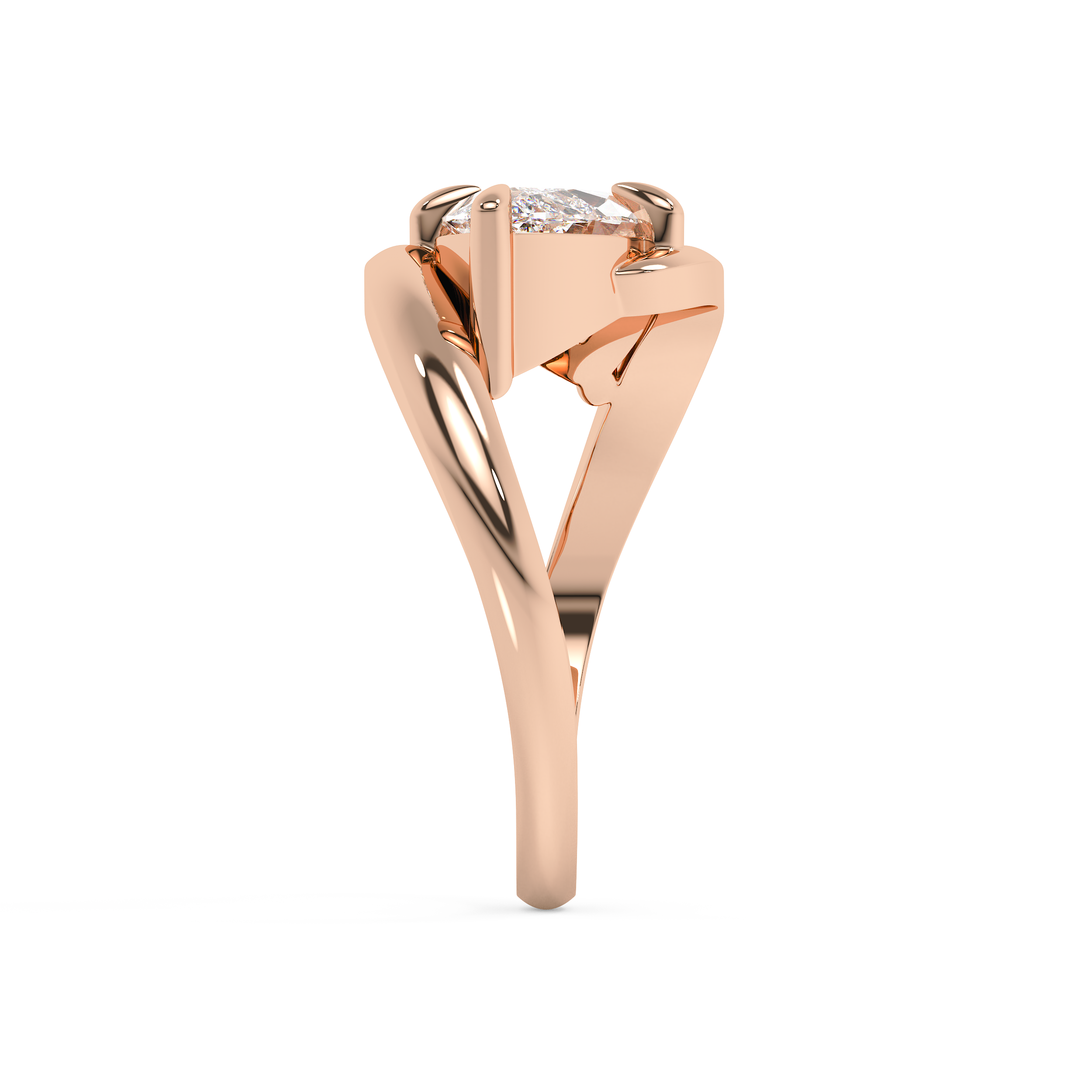 East West Marquise Solitaire Rapture Lab Grown Diamond Engagement Ring