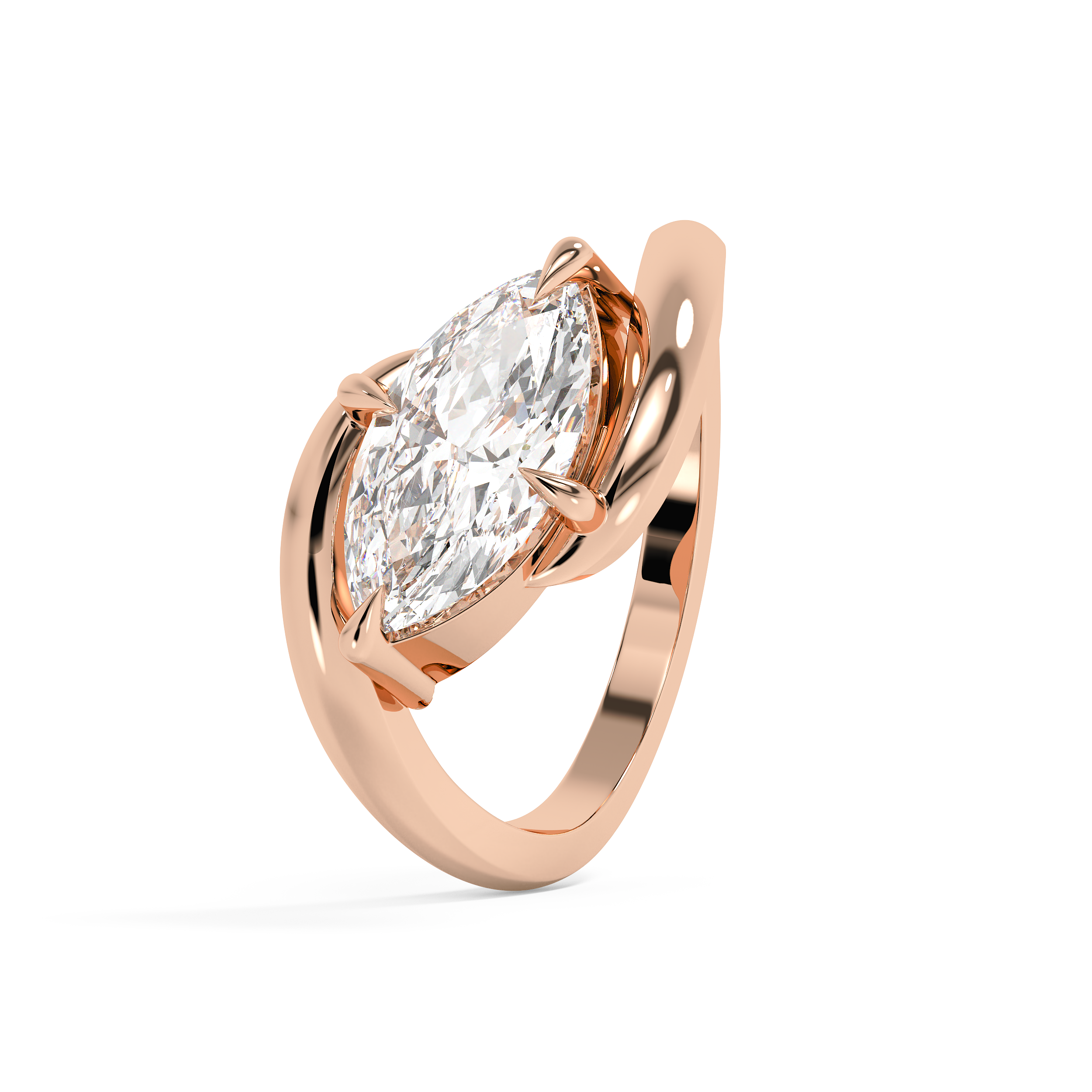 East West Marquise Solitaire Rapture Lab Grown Diamond Engagement Ring
