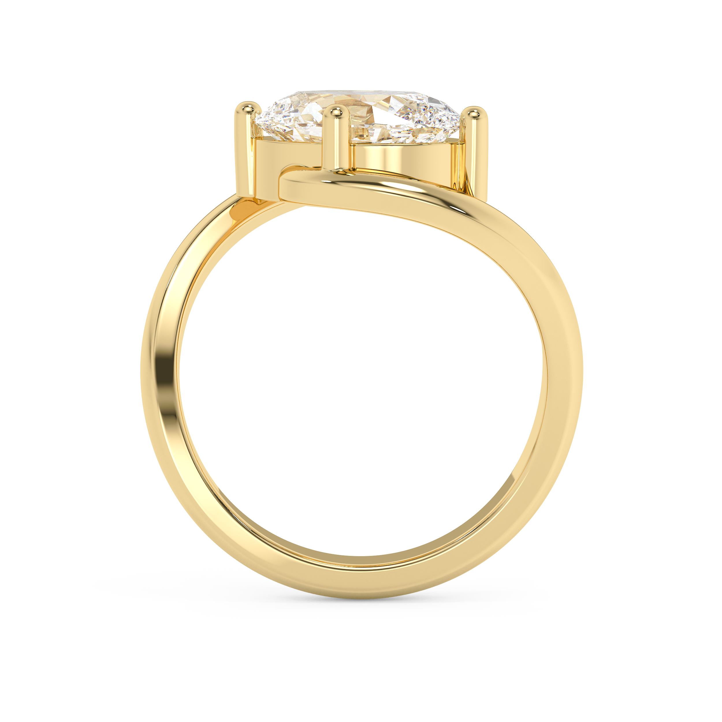 East West Oval Solitaire Rapture Lab Grown Diamond Engagement Ring