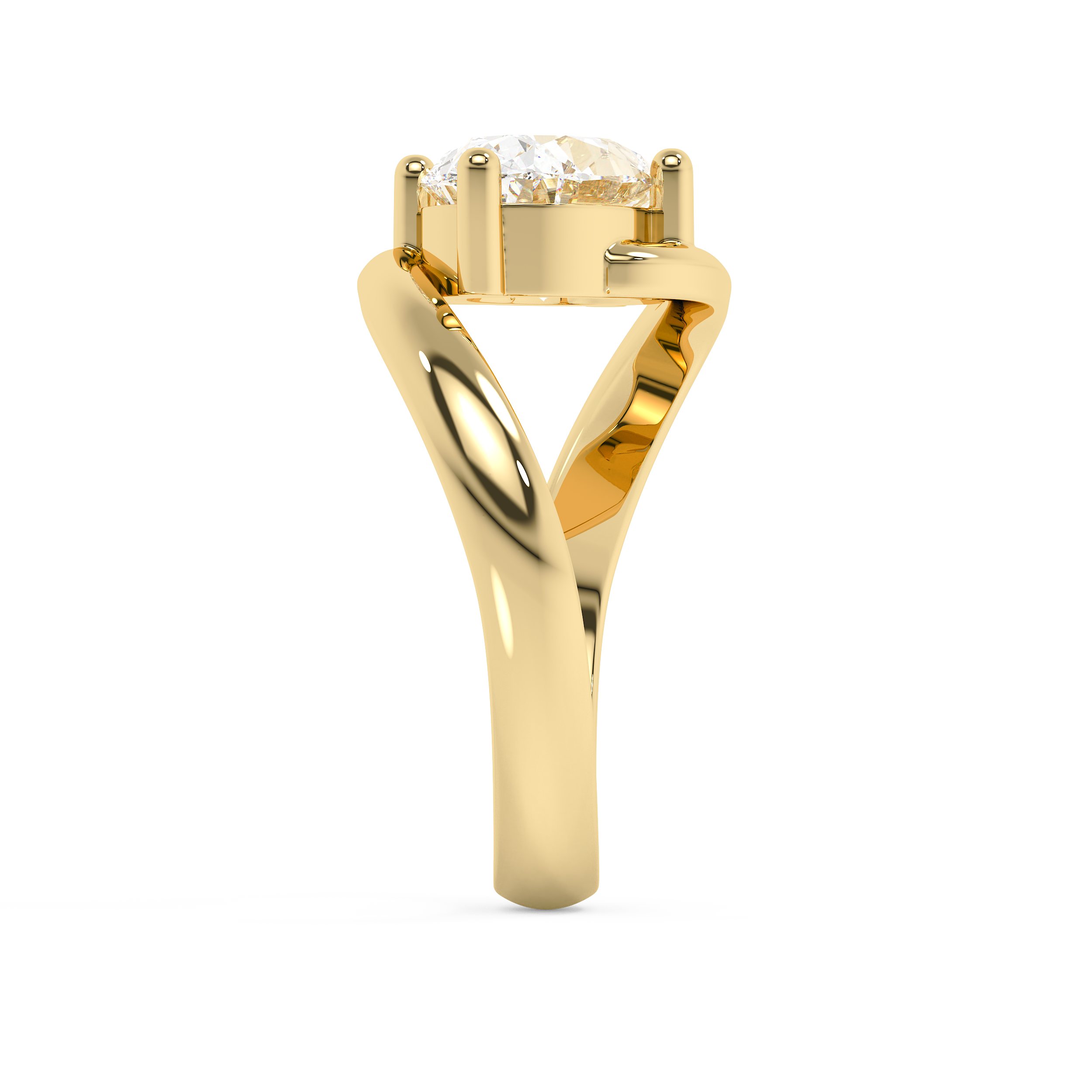 East West Oval Solitaire Rapture Lab Grown Diamond Engagement Ring