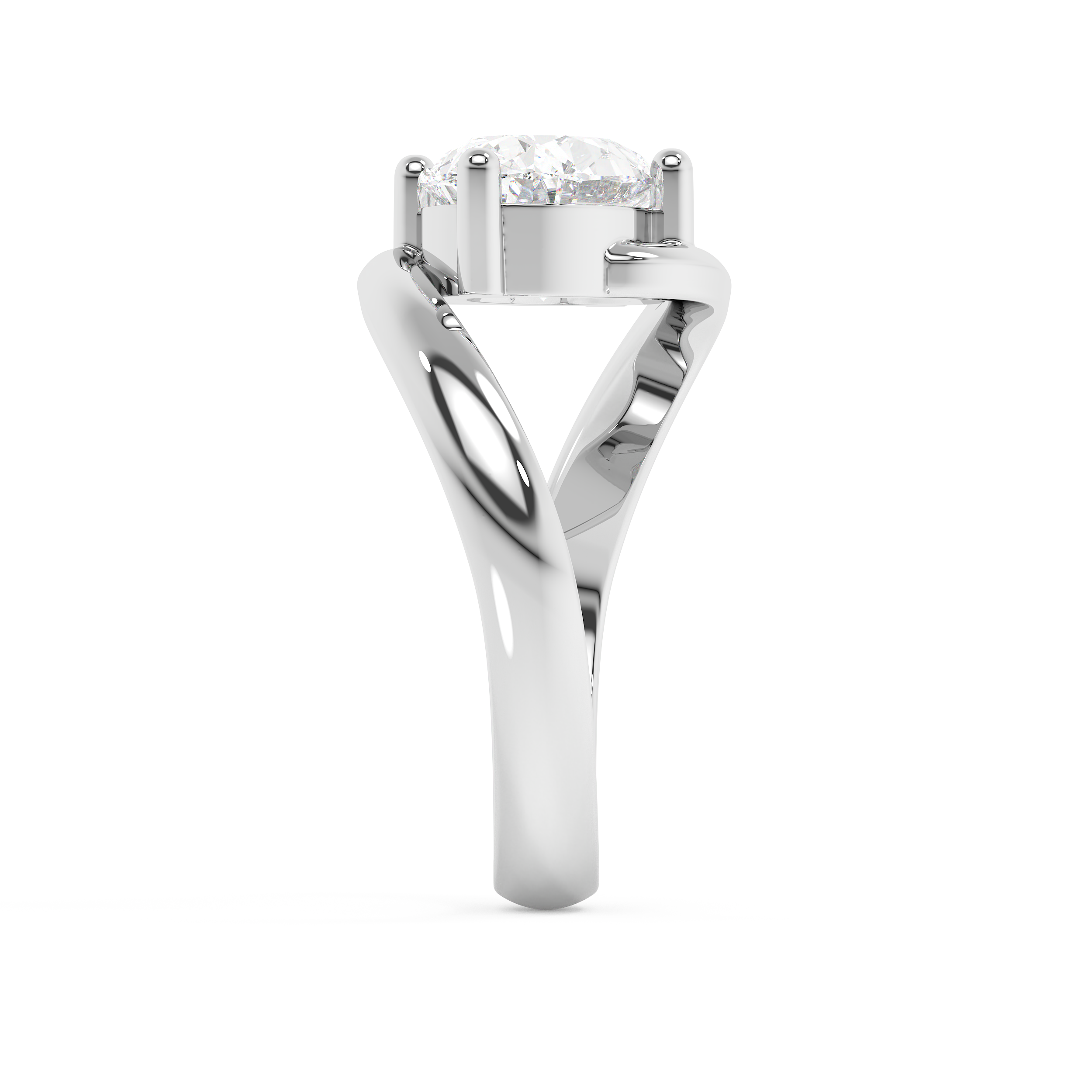 East West Oval Solitaire Rapture Lab Grown Diamond Engagement Ring