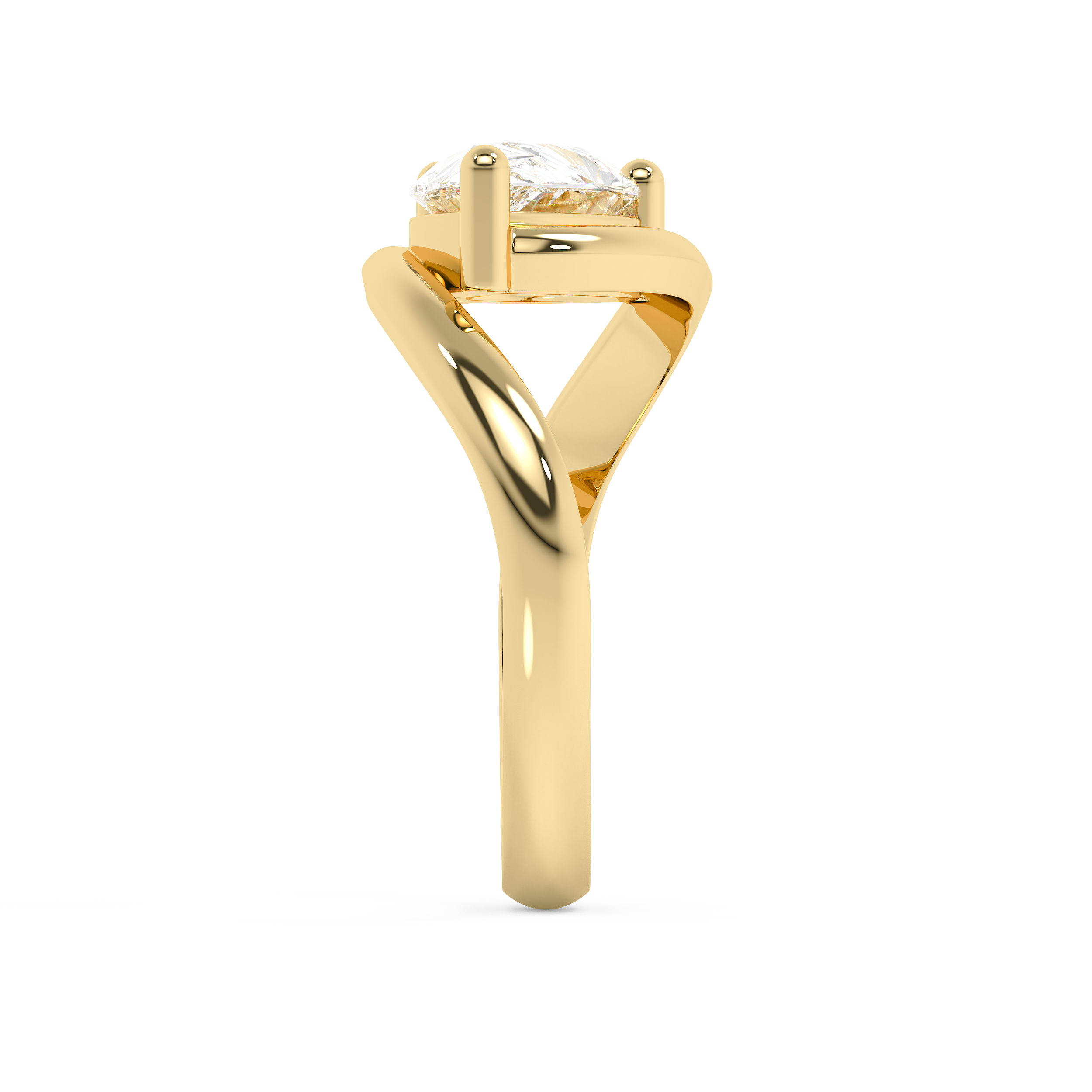 East West Pear Solitaire Rapture Lab Grown Diamond Engagement Ring