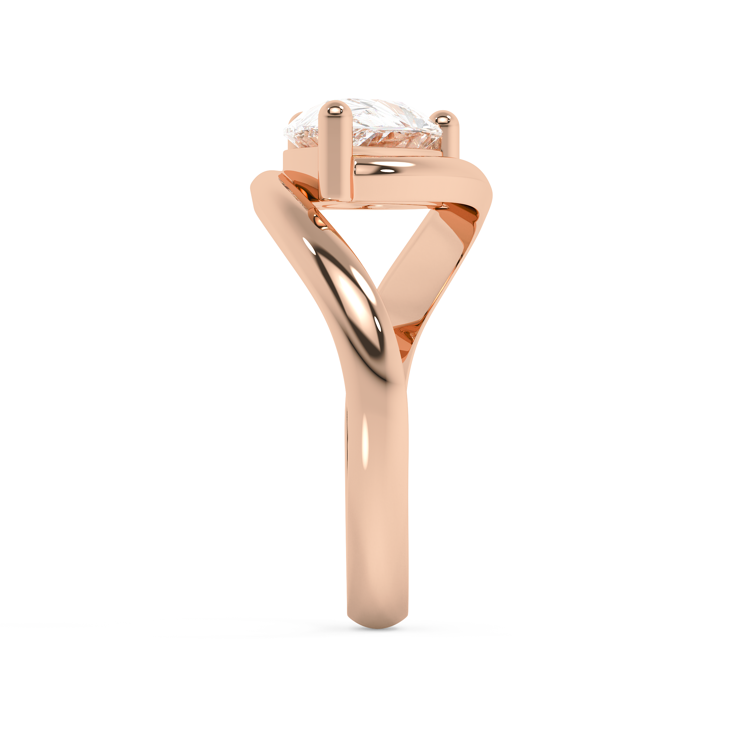 East West Pear Solitaire Rapture Lab Grown Diamond Engagement Ring