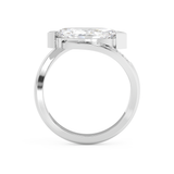 East West Marquise Semi Pave Lab Grown Diamond Engagement Ring