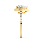 Heart Halo & Pave Cathedral Lab Grown Diamond Engagement Ring