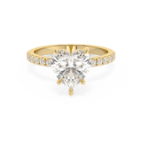 Heart Pave Lab Grown Diamond Engagement Ring