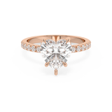 Heart Pave Lab Grown Diamond Engagement Ring