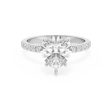 Heart Pave Lab Grown Diamond Engagement Ring