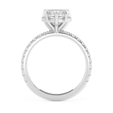 Heart Pave Lab Grown Diamond Engagement Ring