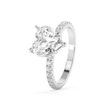Heart Pave Lab Grown Diamond Engagement Ring