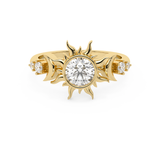 Round Nature Inspired Lab Grown Diamond Engagement Ring
