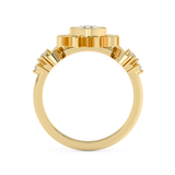 Round Nature Inspired Lab Grown Diamond Engagement Ring