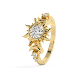Round Nature Inspired Lab Grown Diamond Engagement Ring