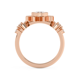 Round Nature Inspired Lab Grown Diamond Engagement Ring