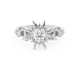 Round Nature Inspired Lab Grown Diamond Engagement Ring