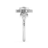 Round Nature Inspired Lab Grown Diamond Engagement Ring