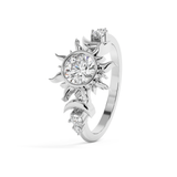 Round Nature Inspired Lab Grown Diamond Engagement Ring