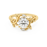Round Nature Inspired Lab Grown Diamond Engagement Ring