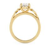 Round Nature Inspired Lab Grown Diamond Engagement Ring
