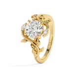 Round Nature Inspired Lab Grown Diamond Engagement Ring