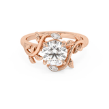 Round Nature Inspired Lab Grown Diamond Engagement Ring