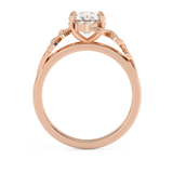 Round Nature Inspired Lab Grown Diamond Engagement Ring