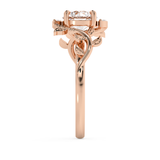 Round Nature Inspired Lab Grown Diamond Engagement Ring