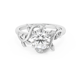 Round Nature Inspired Lab Grown Diamond Engagement Ring