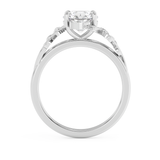 Round Nature Inspired Lab Grown Diamond Engagement Ring