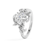 Round Nature Inspired Lab Grown Diamond Engagement Ring