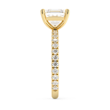 Asscher Pave Lab Grown Diamond Engagement Ring