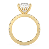 Princess Hidden Halo & Pave Lab Grown Diamond Engagement Ring