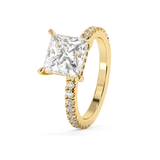 Princess Hidden Halo & Pave Lab Grown Diamond Engagement Ring
