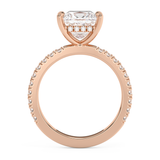 Princess Hidden Halo & Pave Lab Grown Diamond Engagement Ring