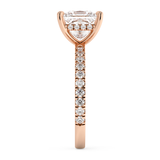 Princess Hidden Halo & Pave Lab Grown Diamond Engagement Ring