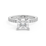 Princess Hidden Halo & Pave Lab Grown Diamond Engagement Ring
