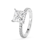 Princess Hidden Halo & Pave Lab Grown Diamond Engagement Ring
