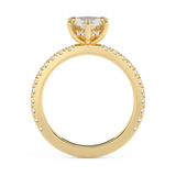 Marquise Hidden Halo & Pave Lab Grown Diamond Engagement Ring