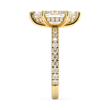 Marquise Hidden Halo & Pave Lab Grown Diamond Engagement Ring