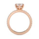 Marquise Hidden Halo & Pave Lab Grown Diamond Engagement Ring