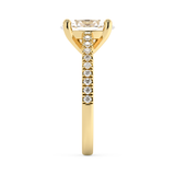 Oval Pave Cathedral Lab Grown Diamond Engagement Ring