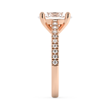 Oval Pave Cathedral Lab Grown Diamond Engagement Ring