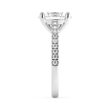 Oval Pave Cathedral Lab Grown Diamond Engagement Ring