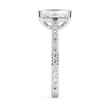 Radiant Pave Cathedral Lab Grown Diamond Engagement Ring